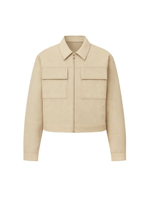 Veste droite à poches